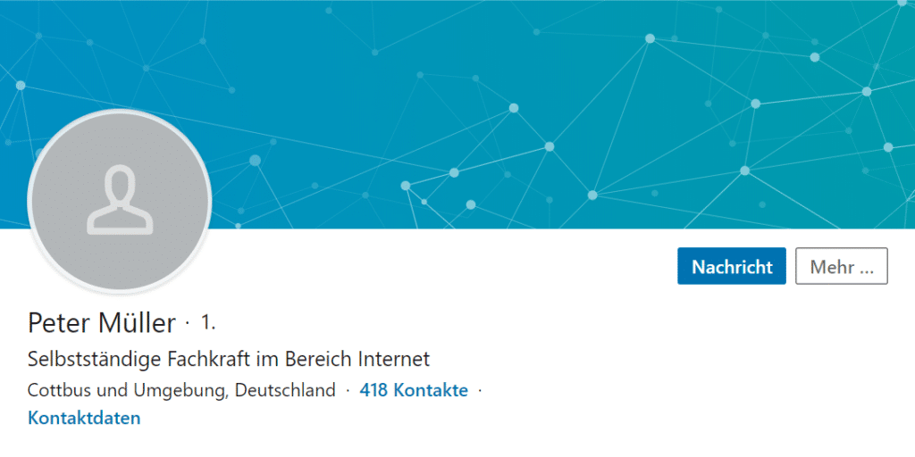 LinkedIn unspezifisches Profil